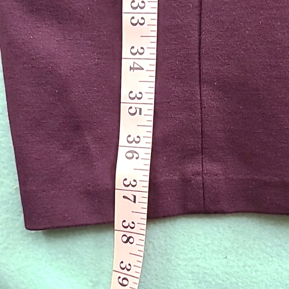 TALBOTS Women's Long Sleeve Collared Burgundy Sheath Dress - Size 2 - Picture 10 of 12